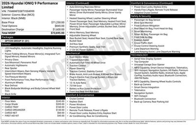 2026 Hyundai IONIQ 9 Performance Limited AWD