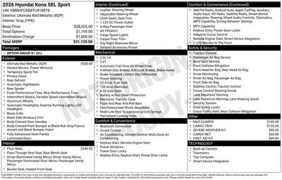 2026 Hyundai Kona SEL Sport AWD