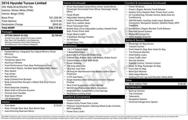 2016 Hyundai Tucson Limited