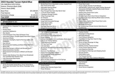 2023 Hyundai Tucson Hybrid Blue AWD
