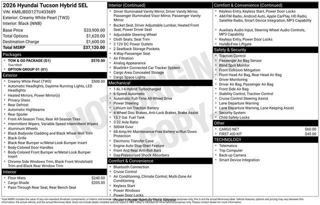 2026 Hyundai Tucson Hybrid SEL