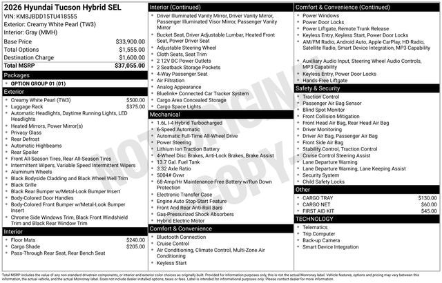 2026 Hyundai Tucson Hybrid SEL