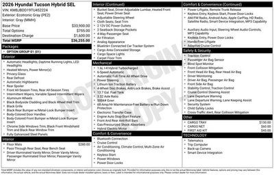 2026 Hyundai Tucson Hybrid SEL