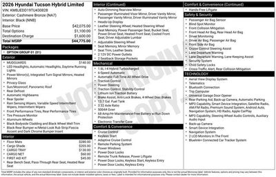 2026 Hyundai Tucson Hybrid Limited