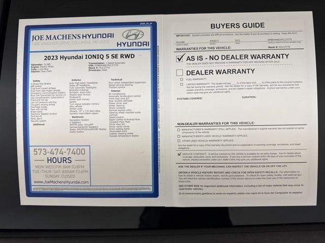 2023 Hyundai IONIQ 5 SE RWD