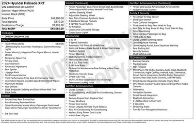 2024 Hyundai Palisade XRT AWD