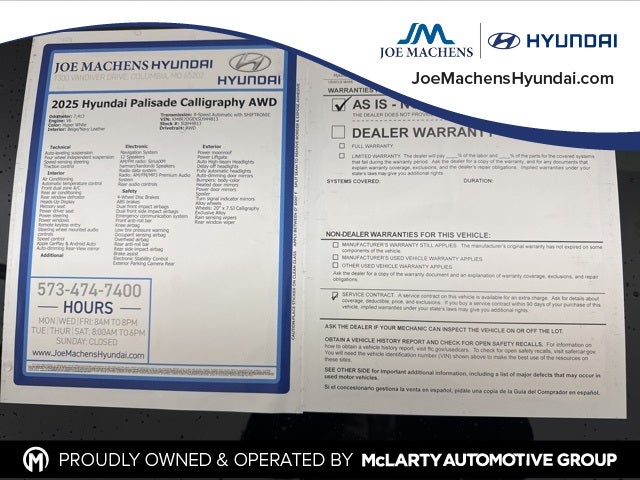 2025 Hyundai Palisade Calligraphy AWD