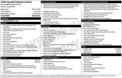 2026 Hyundai Palisade Limited AWD