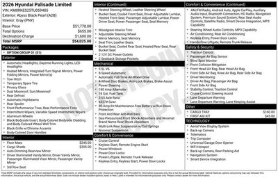 2026 Hyundai Palisade Limited AWD