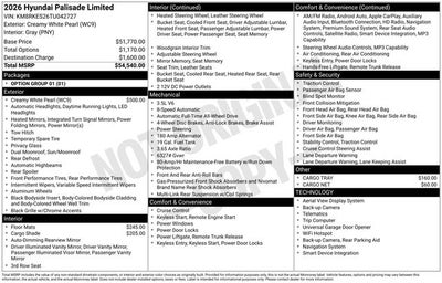 2026 Hyundai Palisade Limited AWD
