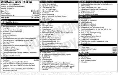 2026 Hyundai Sonata Hybrid SEL FWD