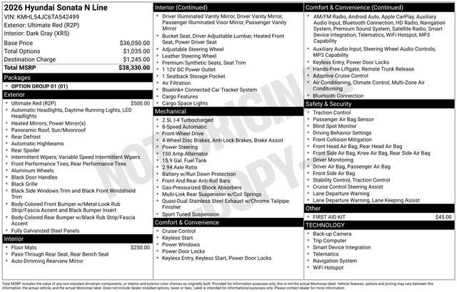 2026 Hyundai Sonata N Line