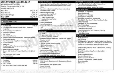 2026 Hyundai Sonata SEL Sport