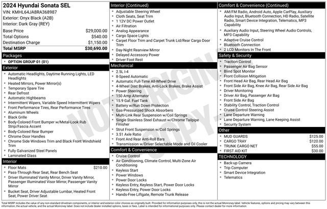 2024 Hyundai Sonata SEL AWD