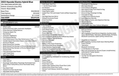 2023 Hyundai Elantra Hybrid Blue