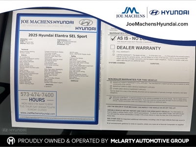 2025 Hyundai Elantra SEL Sport