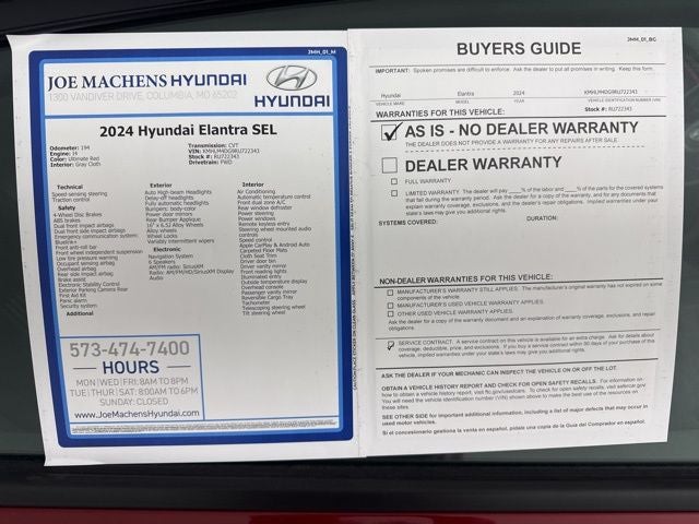 2024 Hyundai Elantra SEL