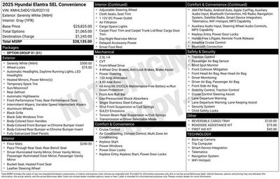 2025 Hyundai Elantra SEL Convenience