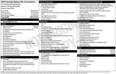 2025 Hyundai Elantra SEL Convenience