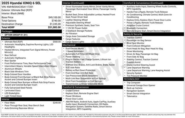 2025 Hyundai IONIQ 6 SEL AWD