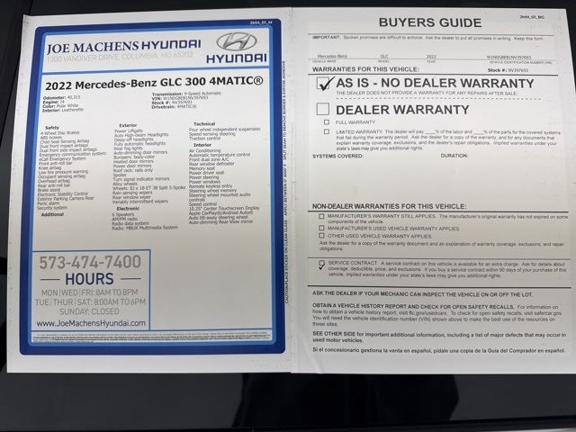 2022 Mercedes-Benz GLC GLC 300 4MATIC®