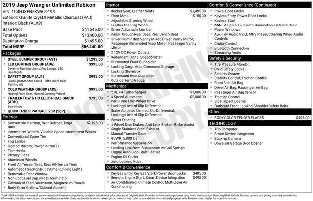 2019 Jeep Wrangler Unlimited Rubicon