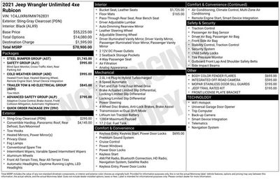 2021 Jeep Wrangler Unlimited Rubicon 4xe