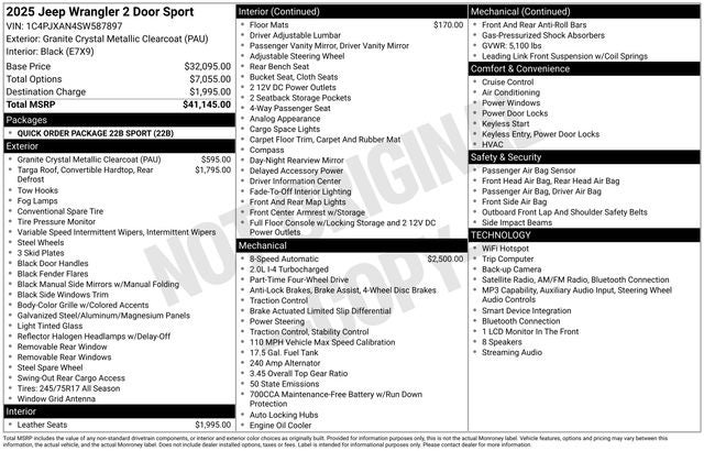 2025 Jeep Wrangler Sport