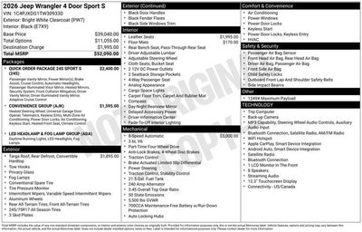 2026 Jeep Wrangler Sport S