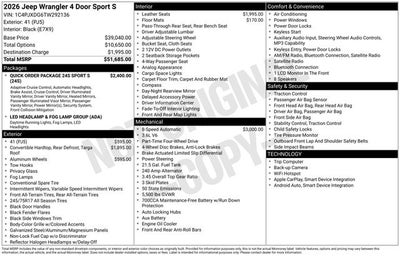 2026 Jeep Wrangler Sport S