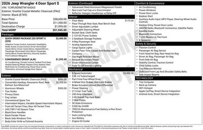 2026 Jeep Wrangler Sport S