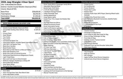 2026 Jeep Wrangler Sport