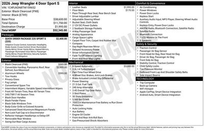 2026 Jeep Wrangler Sport S
