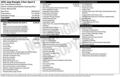 2026 Jeep Wrangler Sport S