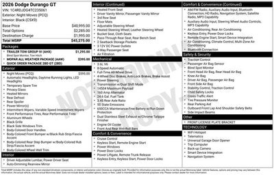 2026 Dodge Durango GT