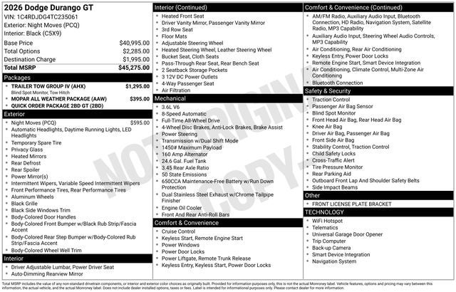2026 Dodge Durango GT