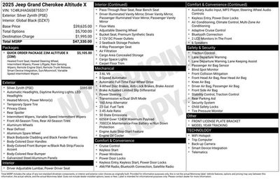 2025 Jeep Grand Cherokee Altitude X