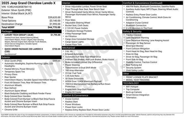 2025 Jeep Grand Cherokee Laredo X