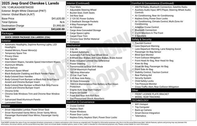 2025 Jeep Grand Cherokee L Laredo