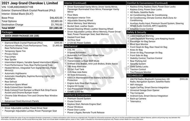 2021 Jeep Grand Cherokee L Limited