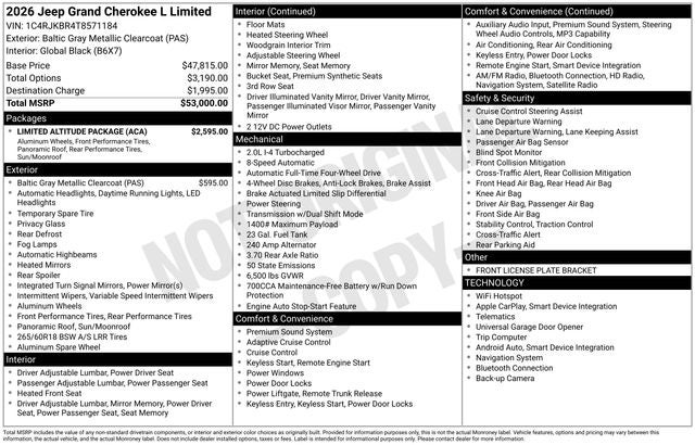 2026 Jeep Grand Cherokee L Limited