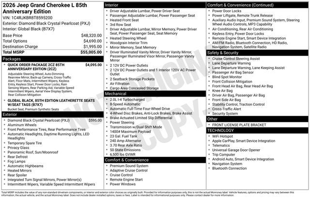 2026 Jeep Grand Cherokee L Limited