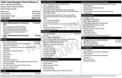2026 Jeep Wrangler Rubicon X