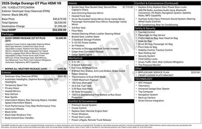 2026 Dodge Durango GT Plus HEMI V8