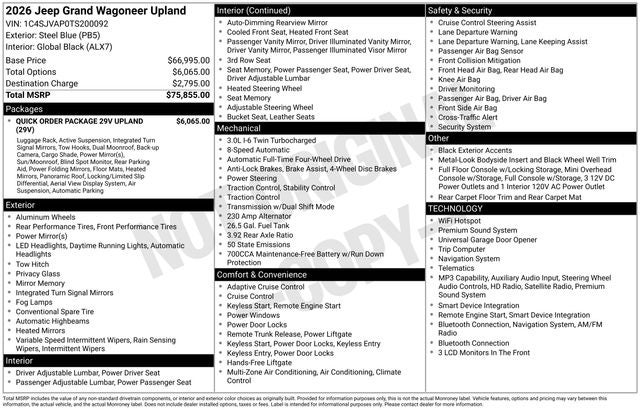 2026 Jeep Grand Wagoneer Upland