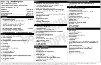 2027 Jeep Grand Wagoneer Base