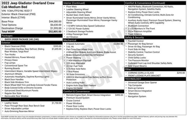 2022 Jeep Gladiator Overland