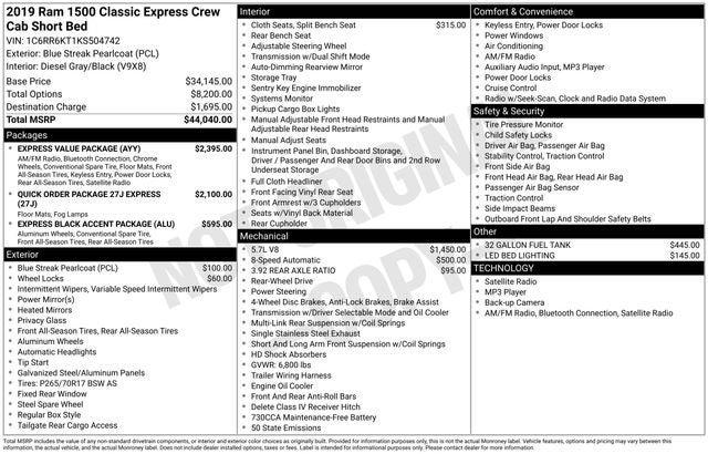 2019 RAM 1500 Classic Express