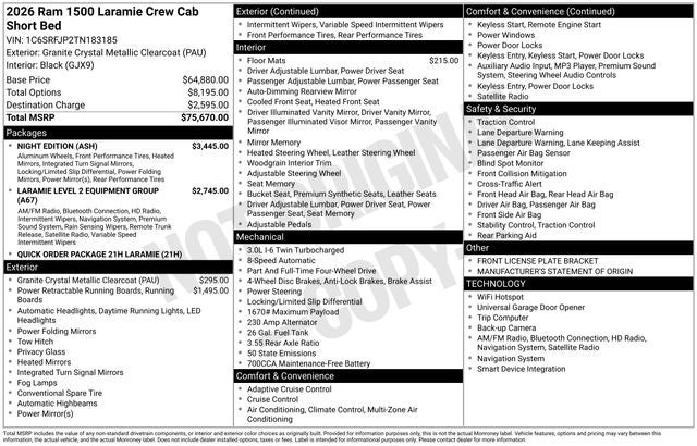 2026 RAM 1500 Laramie