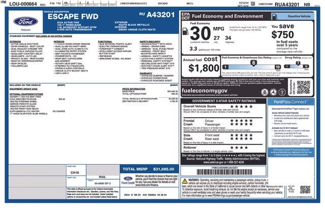 2024 Ford Escape Active